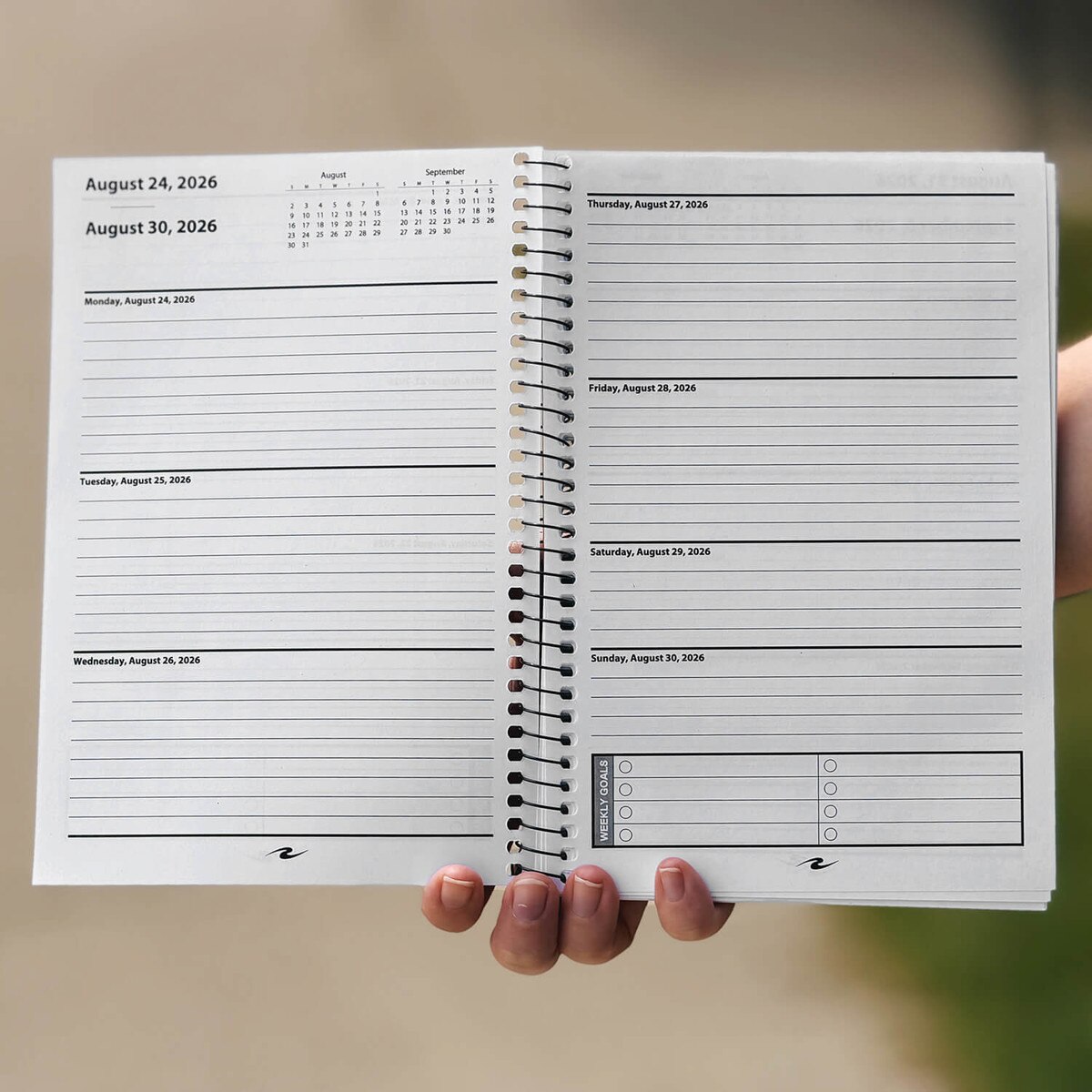 Iowa State Student Academic Planner weekly layout